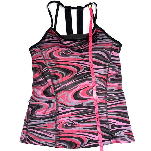 TNF The North Face Women’s Exposure Honeysuckle Pink Swirl Tank Top Size Small - Picture 13 of 13